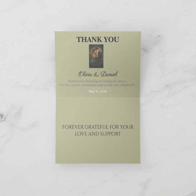 Wedding Thank You Cards | Elegant Gratitude Notes (Inside)
