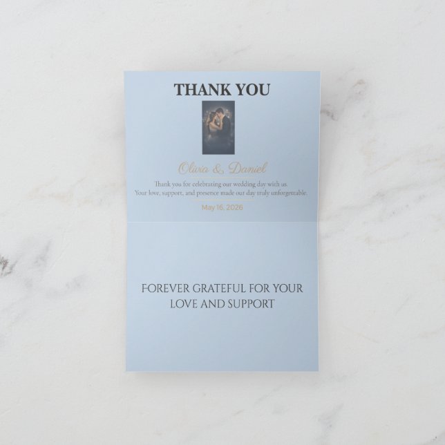 Wedding Thank You Cards | Elegant Gratitude Notes (Inside)