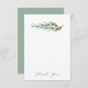Wedding Thank You Cards Elegant Rosemary