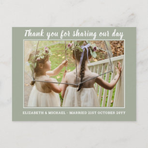 Wedding Thank you Cards With Photo Virtual Digital