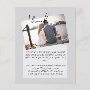 Wedding Thank You Cards With Photo Virtual Digital