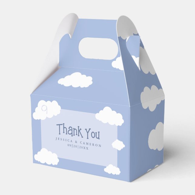 Wedding Thank You Cloud Nine Cute Guest Favour Box (Front Side)