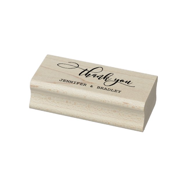 Wedding Thank You Custom Name Signature Rubber Stamp (Stamp)