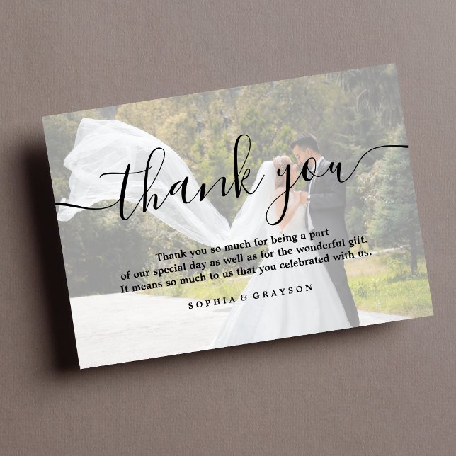 Wedding Thank You Custom Personalized Photo Vellum (Creator Uploaded)