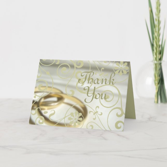 Wedding Thank You (Customisable Colour!) Card (Front)
