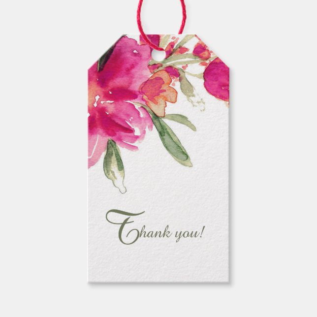 Wedding Thank You Customisable Favour Tags (Front)