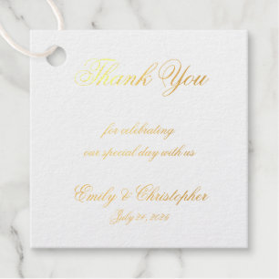 Wedding Thank You Elegant Handwriting Script Chic Favour Tags