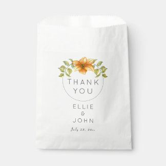 Wedding Thank You Favour Watercolor Star Flower Bags