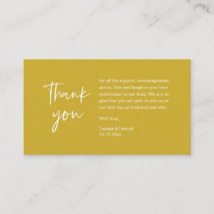 Wedding Thank you for attending, modern minimalist Enclosure Card