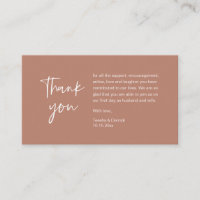 Wedding Thank you for attending, modern minimalist