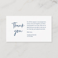 Wedding Thank you for attending, modern minimalist