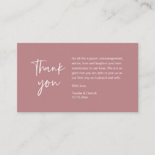 Wedding Thank you for attending, modern minimalist Enclosure Card