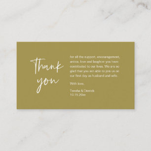 Wedding Thank you for attending, modern minimalist Enclosure Card