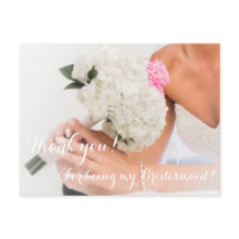 Wedding Thank You For Being My Bridesmaid Card