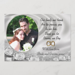 Wedding Thank you for favours with portrait