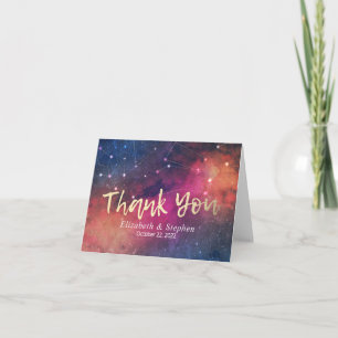 Wedding Thank You Galaxy Star Nebula Constellation