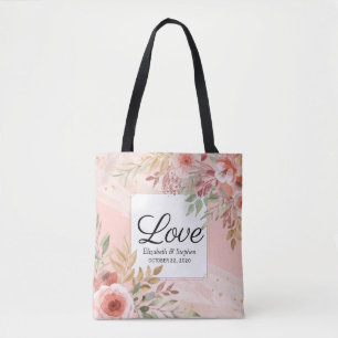 Wedding Thank You Gift Bags Modern Elegant Flowers