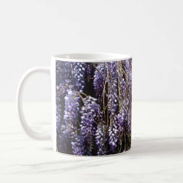 Wedding Thank You Gift Wisteria Violet Coffee Mug (Left)