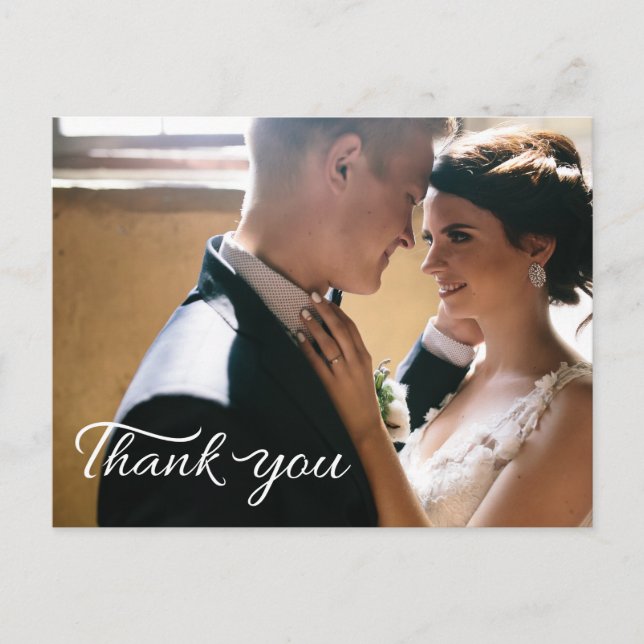 Wedding Thank You Greeting Card Postcard (Front)