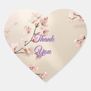 wedding Thank You  Heart Sticker