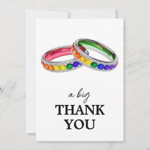 🌈 Wedding thank you Intertwined in Pride Card