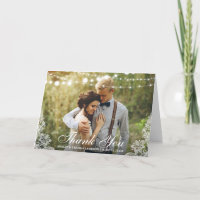 Wedding Thank You Lace String Lights Photo Fold