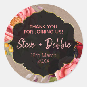 Wedding Thank You Lip Balm Soy Candle Classic Round Sticker