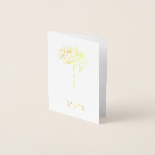 Wedding Thank You Mini (3.5"x5") Foil Card (Front)