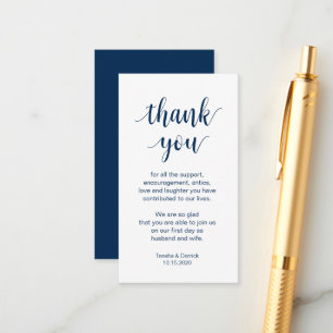 Wedding Thank you, Modern Simple Script Enclosure Card