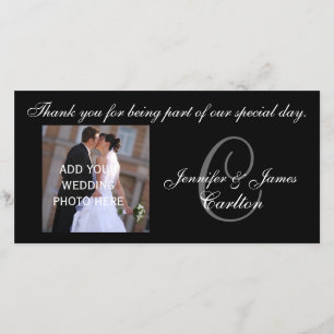 Wedding Thank You Monogram C and Message Card