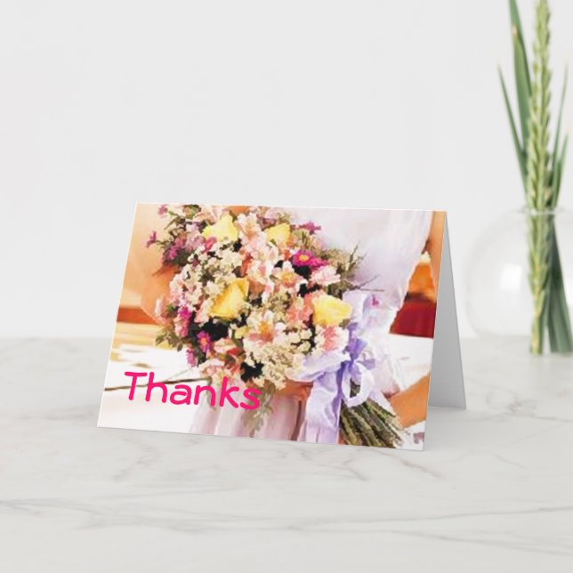 Wedding Thank You Note Card (Front)
