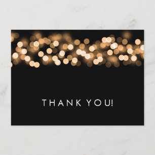 Wedding Thank You Note Gold Hollywood Glam Card