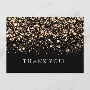 Wedding Thank You Note Gold Midnight Glam Invitation