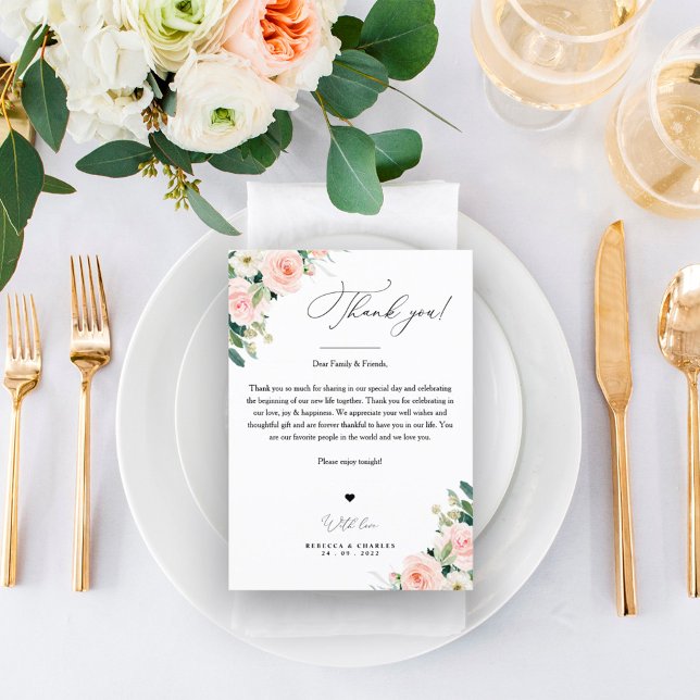 Wedding Thank You Note, In Lieu Of Favor Cards (Creator Uploaded)