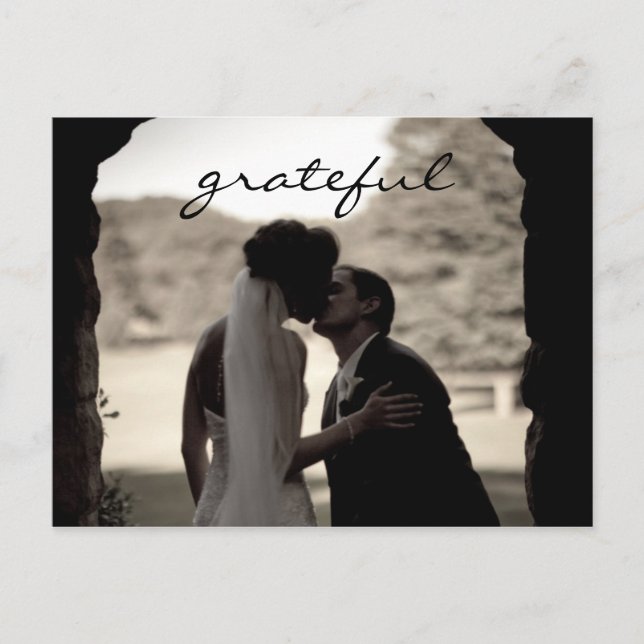 Wedding Thank You Note Postcard (Front)