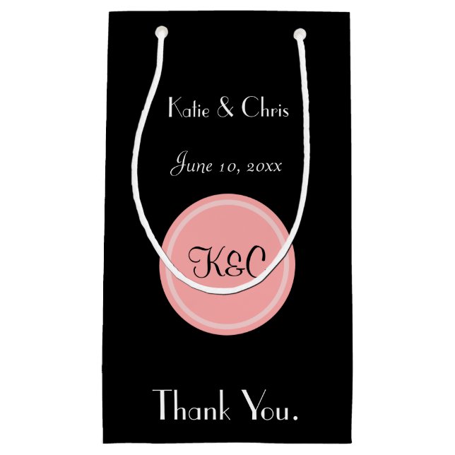 Wedding Thank You Party Favour Small Gift Bag (Front)
