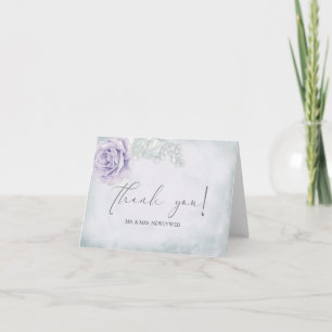Wedding Thank You - Pastel Lilac Rose