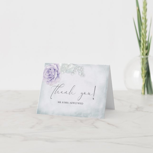 Wedding Thank You - Pastel Lilac Rose (Front)