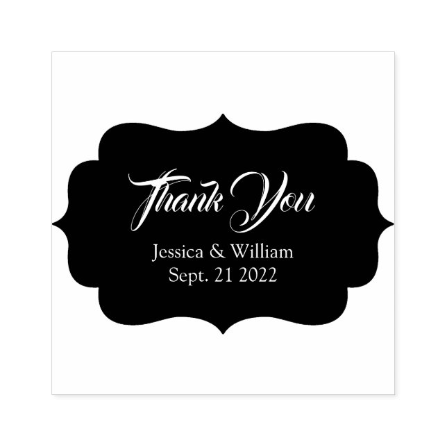 Wedding Thank You Personalised Rubber Stamp (Imprint)