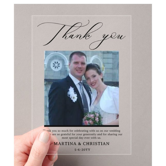  Wedding Thank You Photo  Acrylic Invitations (Creator Uploaded)
