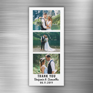 Wedding Thank You Photo Booth Strip Fridge Magnet