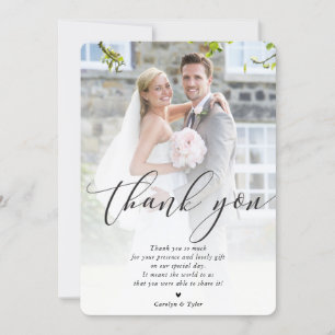 WEDDING THANK YOU photo calligraphy pretty overlay