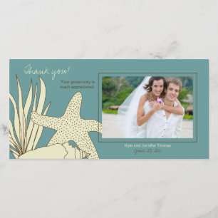 Wedding Thank You Photo Card - Beach Theme
