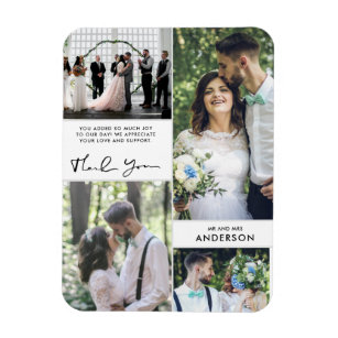 Wedding Thank You Photo Collage  Magnet