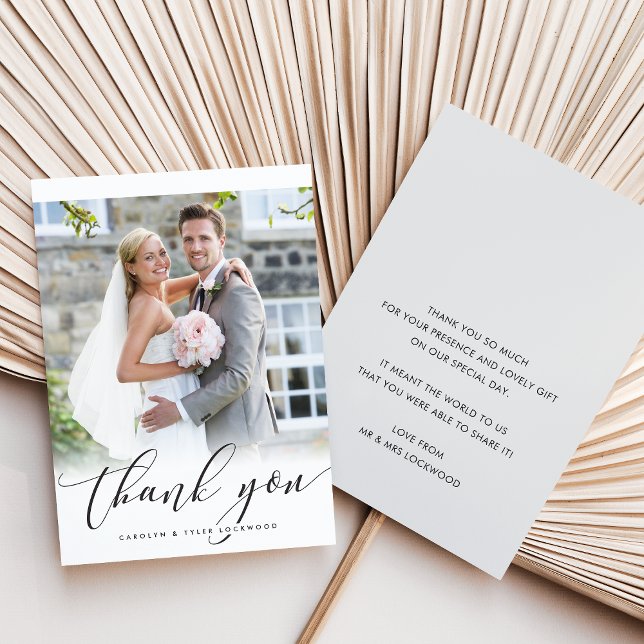 WEDDING THANK YOU photo elegant calligraphy  (Creator Uploaded)