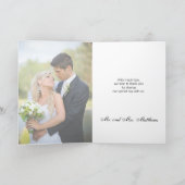 WEDDING THANK YOU PHOTO FOLDED CARD | WHITE SCRIPT (Inside)