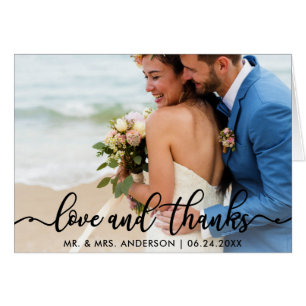 Wedding Thank You    Photo Love and Thanks Fold B