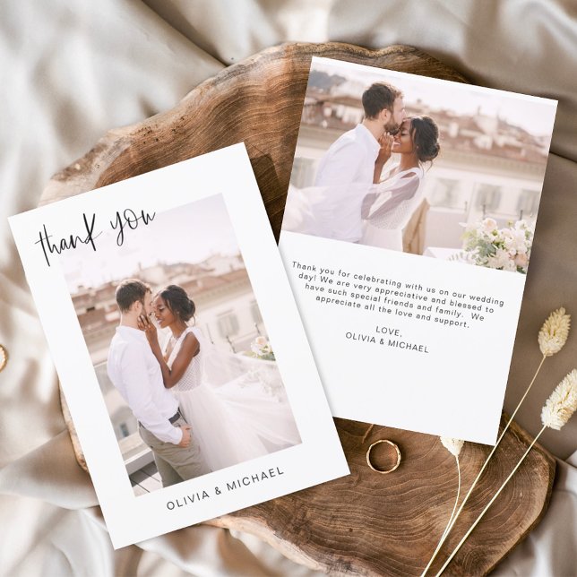 Wedding Thank You Photo Minimalist Elegant (Creator Uploaded)
