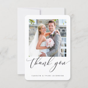 WEDDING THANK YOU photo modern calligraphy script