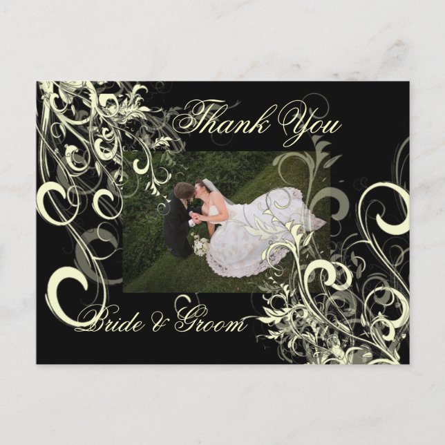 Wedding Thank You Photo postcards, Postcard (Front)